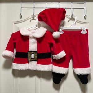 Baby Santa Suit, Red & White, Size 0-3 months